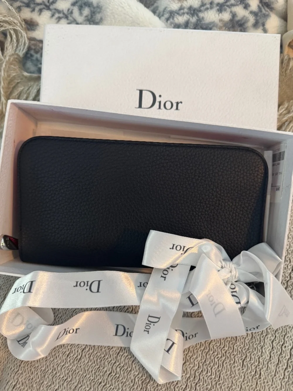 Dior full zip wallet